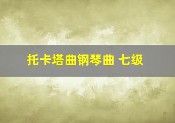 托卡塔曲钢琴曲 七级